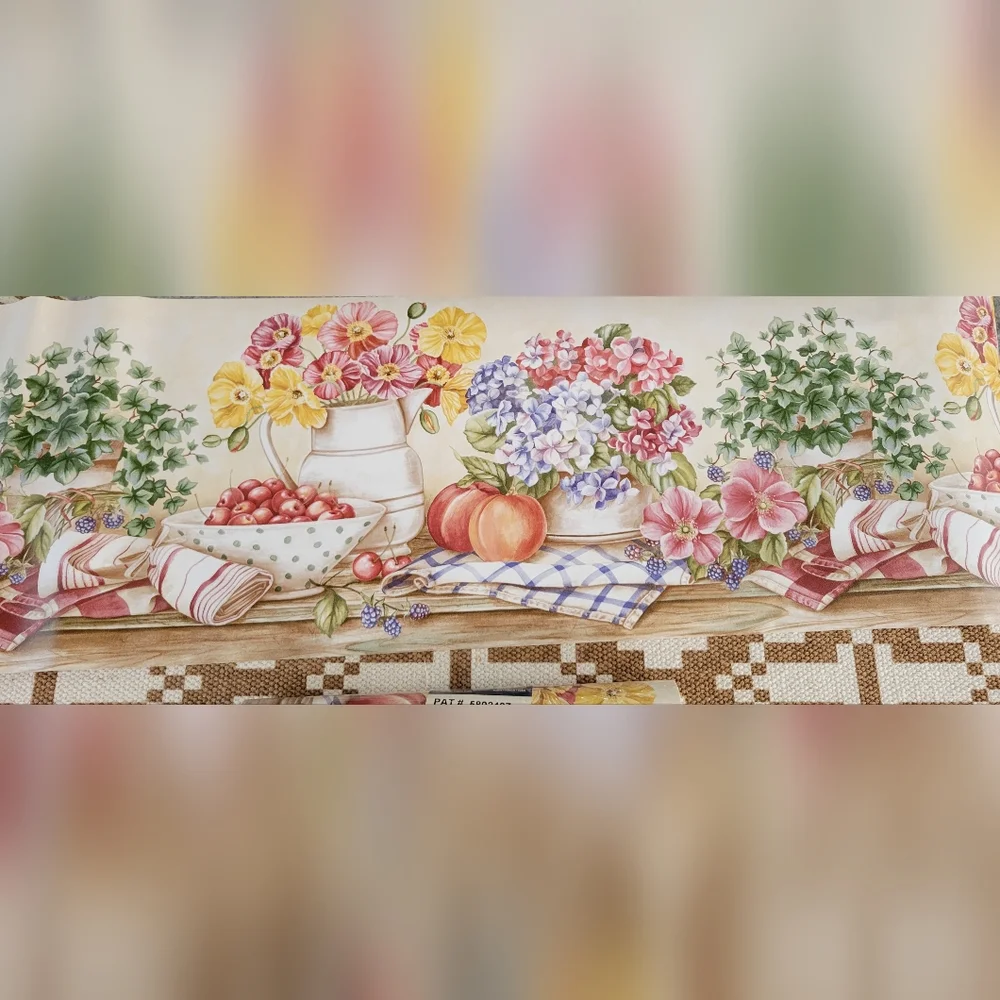 Wallpaper Border, vinyl-prepasted-scrubbable-peelable, (4 rolls)